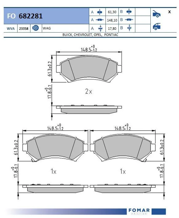 Brake Pad Set, disc brake